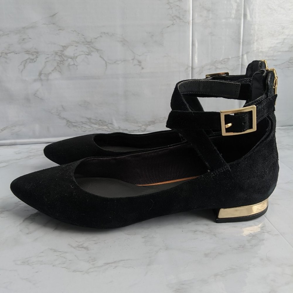 Rockport Trutech black pointed toe flats